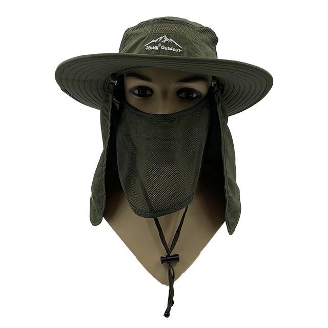 UV Protection Bucket Hat with Neck Flap for Unisex Outdoor Activities