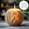 3D Dragon Relief Spherical Candle Silicone Mold Winged Dinosaur Ball Candle Mould Winged Pterosaur Spherical Resin Plaster Molds
