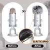 Nezyo 2-Piece Microphone Furry Windscreen Wind Muff, Furry Windscreen Muff, ASMR Microphone Cover, Fuzzy Microphone Pop Filter Compatible with Blue Ye