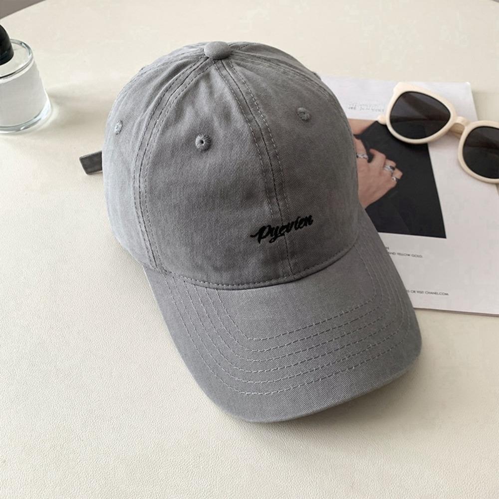 Sunscreen Embroidered Letter Cap Korean Style Cotton Hat Fashion Baseball Cap Girls