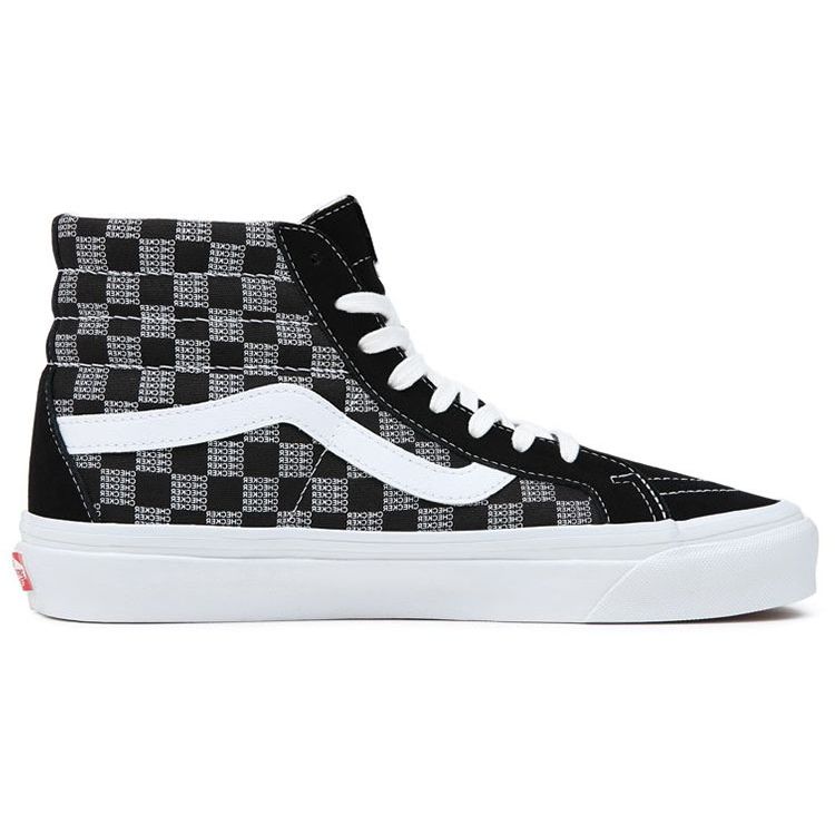Vans Sk8-Hi 38 Dx Модные Повседневные Кеды для Скейтбординга Высокие Унисекс Кроссовки Черные Серые Белые VN0A5KRIBLK