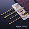 4 Pcs Mirror Matte Stainless Steel Black Gold Silver Cutlery Dinnerware Tableware Knife Spoon Fork Flatware Set Dishwasher Safe