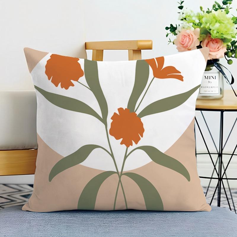 Morandi Simple Printed Decorative Pillowcase Bedroom Living Room Square Cushion Pillow Case