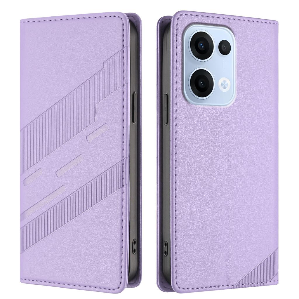Для Oppo Reno13 5G (Глобальный) Чехлы для телефонов Панк-стиль Тисненый Кошелек Подставка Кожаная обложка