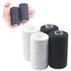 2PCS 500M Polyester Sewing Thread Spools Black White Threads for Sewing Machine Hand Repair Use for Hand & Machine Sewing