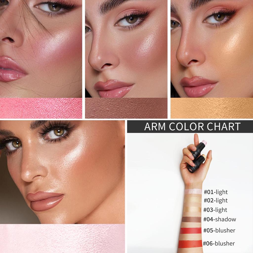 Blush Highlight Grooming Pen Multifunctional Makeup Stick Side Highlight Stick Shadow Stick Blush Stick European And American Makeup