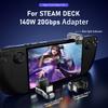 Для Steam Deck Разъем-удлинитель USB C Папа-Мама 180 градусов PD 140 Вт 20 Гбит/с Адаптер быстрой зарядки Аксессуары для игровой консоли