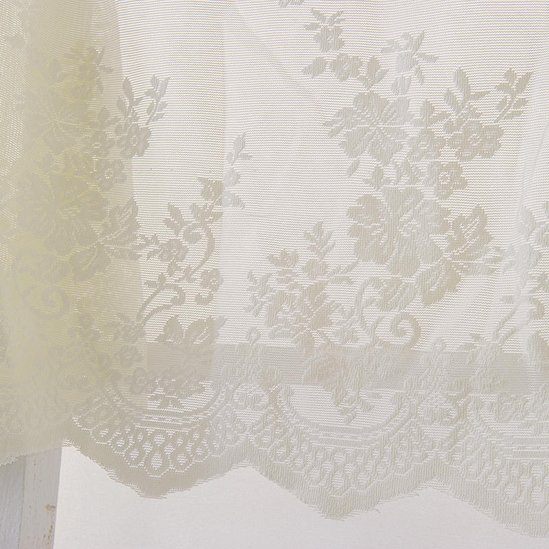 Farmhouse Rustic Style Kitchen Short Sheer Curtains Creative Lace Blackout Window Valance for Bedroom Bathroom Toppers