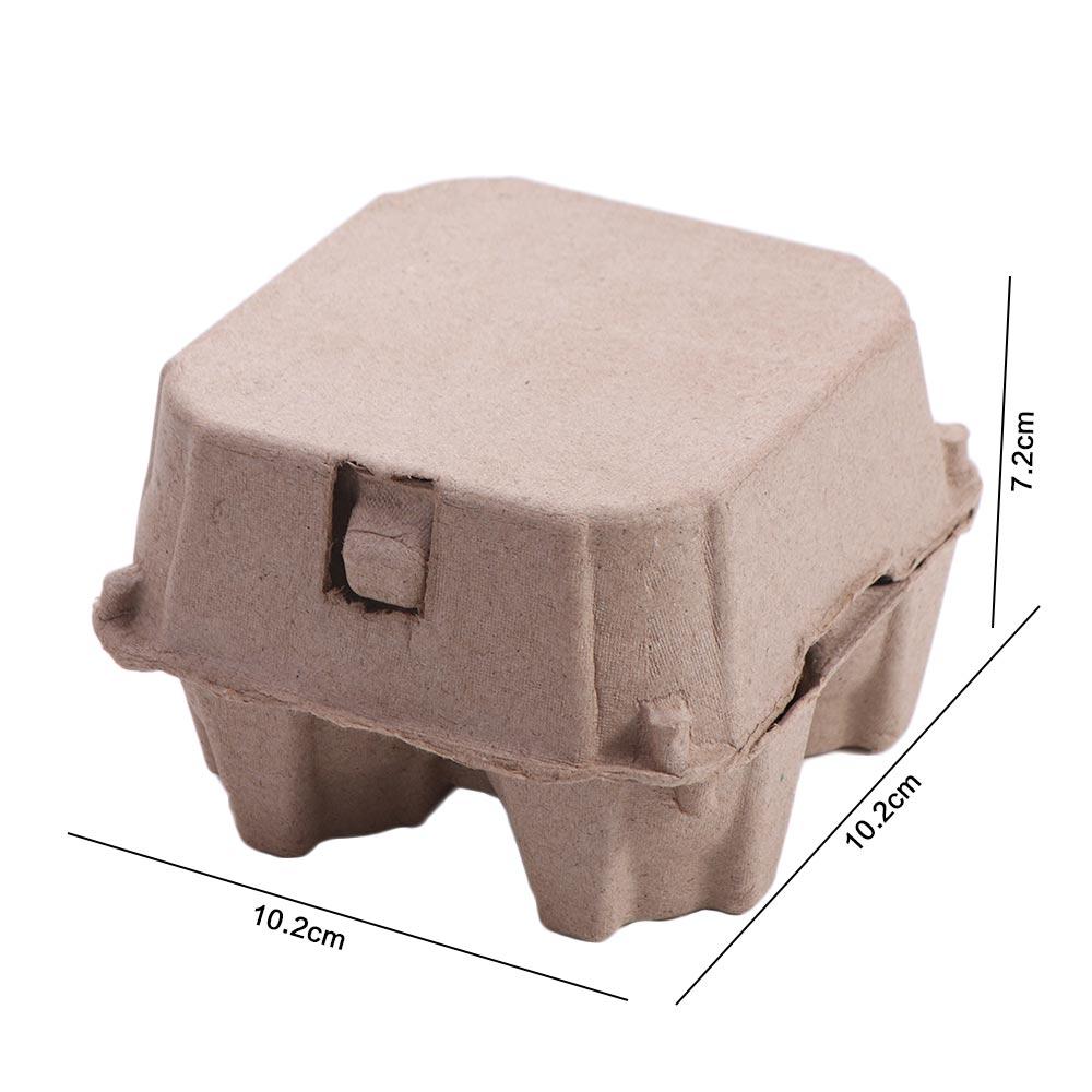 10 шт. Штабелируемые картонные лотки для яиц из бумажной массы, 4 ячейки, пустая коробка для хранения яиц, контейнеры для яиц для дома