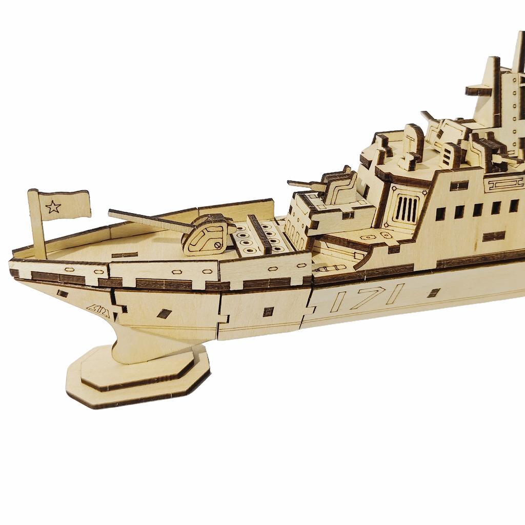 3D Пазл Сделай Сам Деревянная Игрушка Модель Военного Корабля для Сборки Подарок для Взрослого на День Рождения, Хэллоуин, Рождество