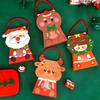 Cartoon Christmas Treat Boxes Paper Candy Gift Box Creative Gifts Packaging Handbag Cute Santa Claus Elk Packing Box Xmas Gifts