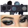 Палитра теней для век Smoky Eyeshadow Palette 9 цветов Темно-серая палитра для макияжа Smokey Makeup Matte Shimmer Glitter High Pigmented Eye Shadow для музыкального фестиваля на Хэллоуин