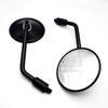 Retro Round 10mm Right-Hand Thread Motorcycle Rearview Mirror with Iron Rod for M10