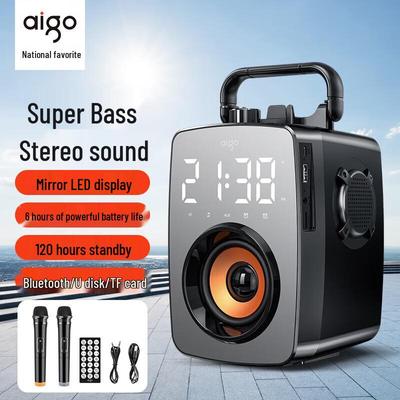 Портативная Bluetooth KTV колонка Aigo T115, штекер CN (адаптер в комплекте)