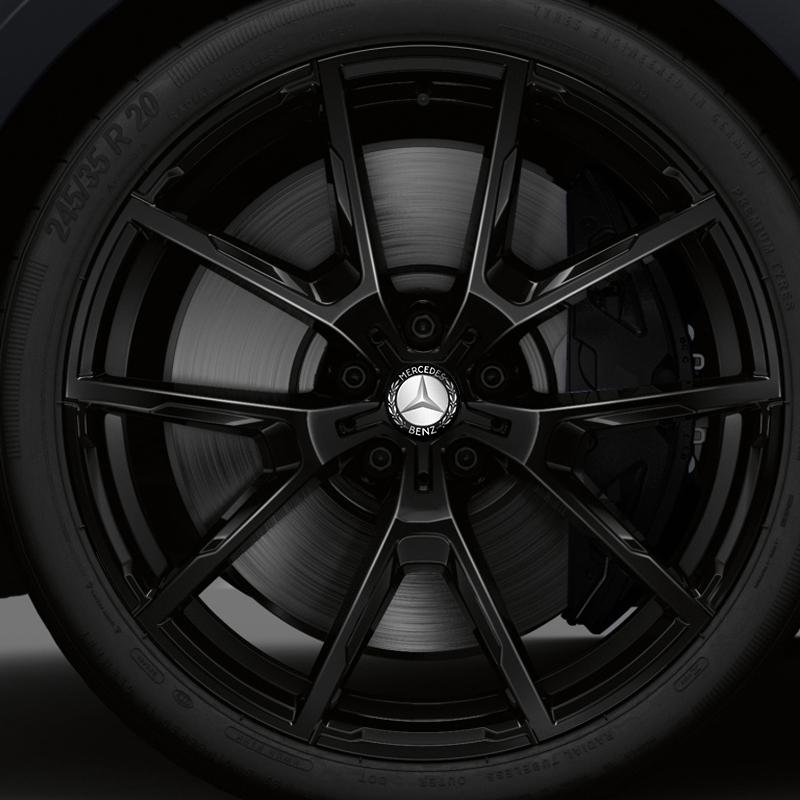 Car Sticker 4Pcs 56mm Aluminum Emblem Car Wheel Center Hub Caps Sticker for Mercedes Benz B/C/E/S Class A Class C200L GLC GLK Ne