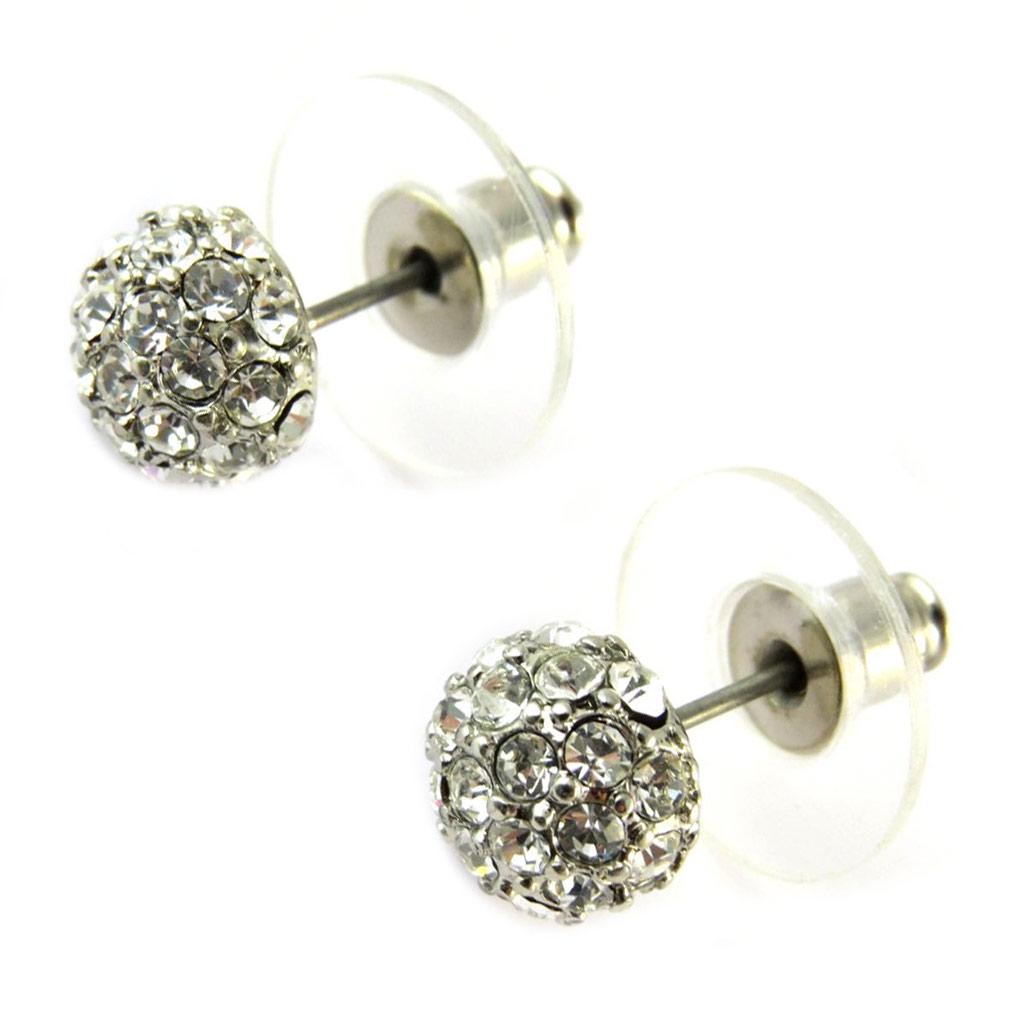 Les Trésors De Lily [G9467] — Дизайнерские серьги «Сисси», белые, 8 мм