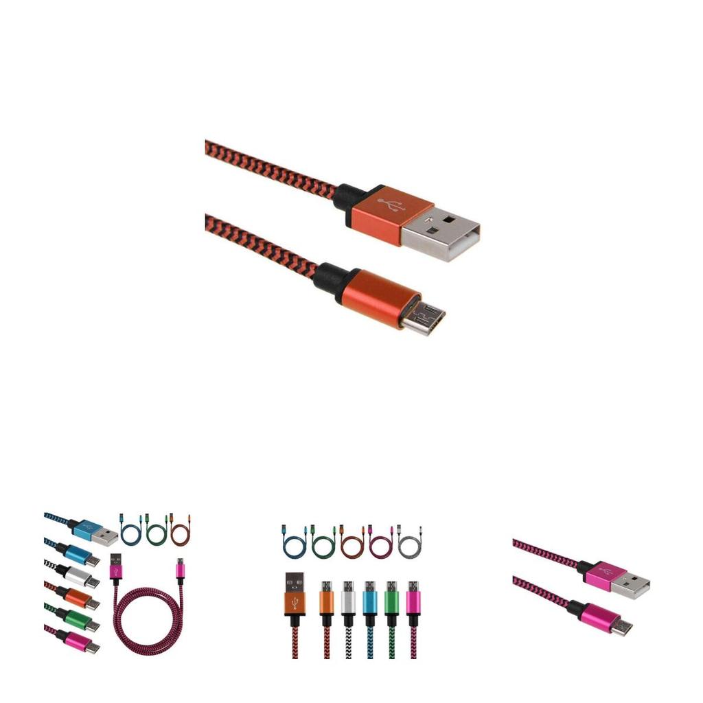 Вневременной дизайн 3/6/10 футов Алюминиевый плетеный кабель Micro USB для синхронизации данных и зарядки для вашего телефона Android