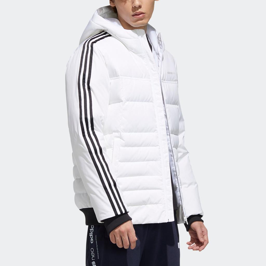 adidas Мужские пуховики Neo Белые С капюшоном Умеренные Другие GJ8864