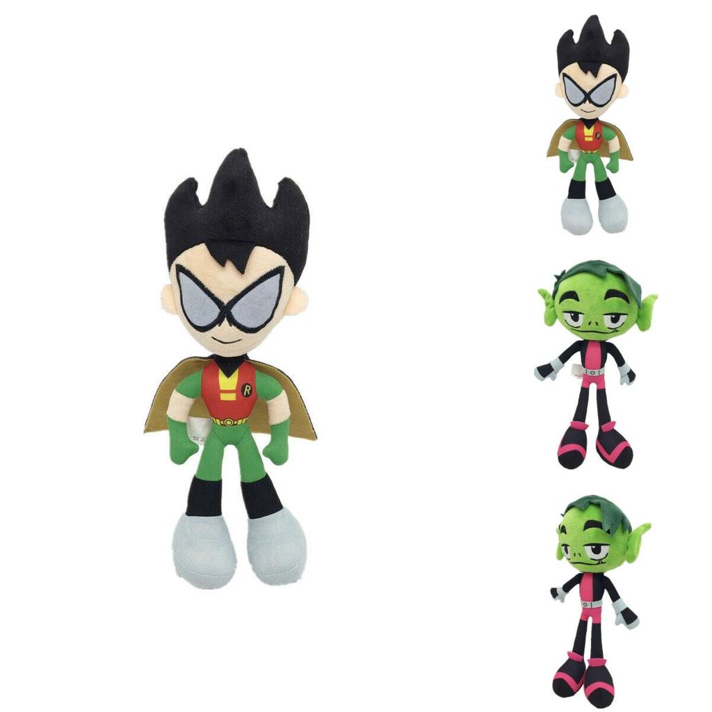 Очаровательная коллекция 10-дюймовых плюшевых игрушек Teen Titans Go с Робином, Рэйвен и Киборгом