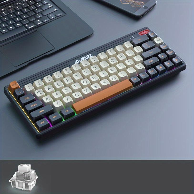 Ajazz K690T Hot-swappable Keyboard DIY BT 2.4G Wired RGB Backlit Mechanical Keyboard
