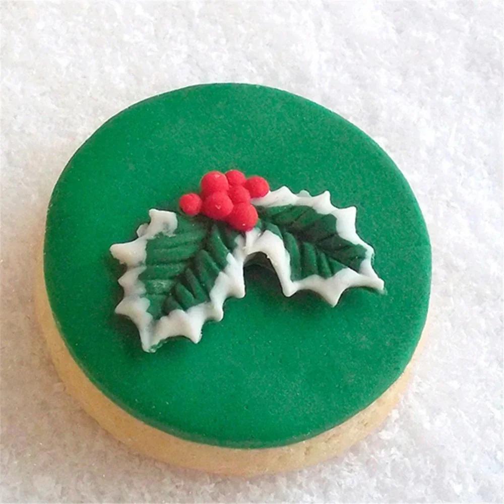 Christmas Tree Leaves Shape Silicone Molds Creative Fondant Cake Decorating Pastry Kitchen Baking Making Accessories Small Tools