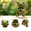 Weatherproof Miniature Turtle Figurine Cute Garden Turtle Ornament  For Pond Yard Porch