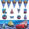 Flame Car Birthday Party Supplies Disposable Tableware Paper Plates Paper Cups Paper Towels Boys Birthday Party Decoration Three-Dimensional