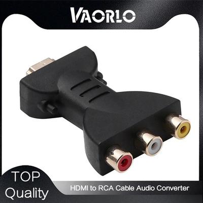 VAORLO Позолоченный HDMI-совместимый с 3 RGB RCA Видео Аудио Адаптер AV Компонентный Преобразователь