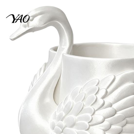 Modern Stationery Storage Elegant Swan Pen Holder, Durable PLA Pencil Organizer, Decorative Large Holder Capacity Container for Makeup Brushes
