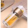 500ML Double-layer Tea Bottle, Borosilicate Glass Tea Infuser, Easy-to-clean Glass Drinking Bottle with Tea Strainer