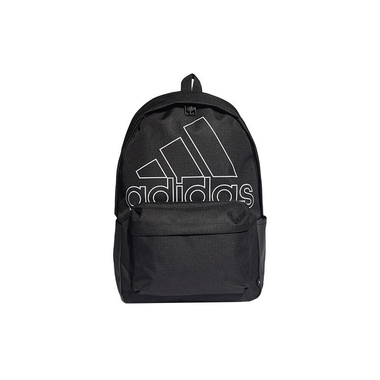 adidas Спортивный студенческий рюкзак из полиэстера с большим принтом логотипа, унисекс, черный HC4759