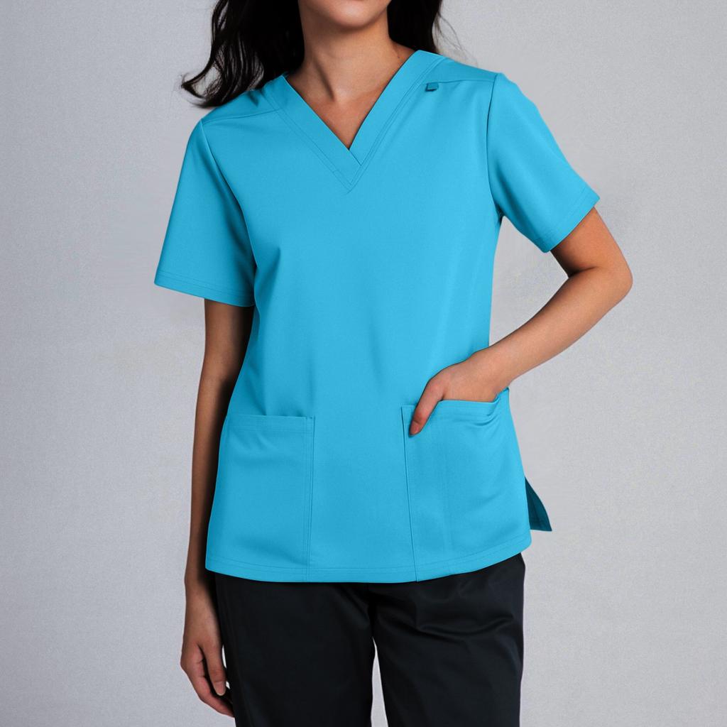 Women's Fashion V-Neck Short Sleeve Overalls With Pockets Clothes