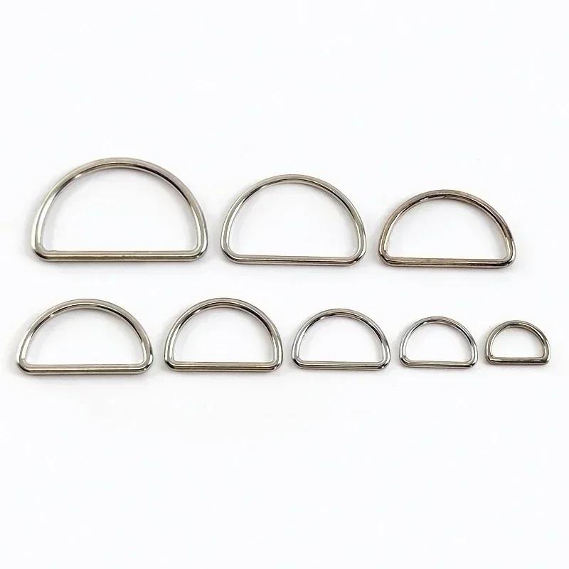 Meetee 20 шт. 15-50 мм Металлическая D-образная пряжка-кольцо Застежка для ремня рюкзака Пряжки для регулировки обуви и одежды Петлевые застежки для стропы Аксессуары