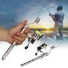 MUQZI Sports Accessory Mini Stainless Steel River Lake Ice Fishing Rod Pole Spinning Wheel Reel Kit