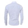 Lapel Long Sleeve Single-breasted Men Shirt Slim Fit Solid Color Business Dress Shirt Top Daily Clothing