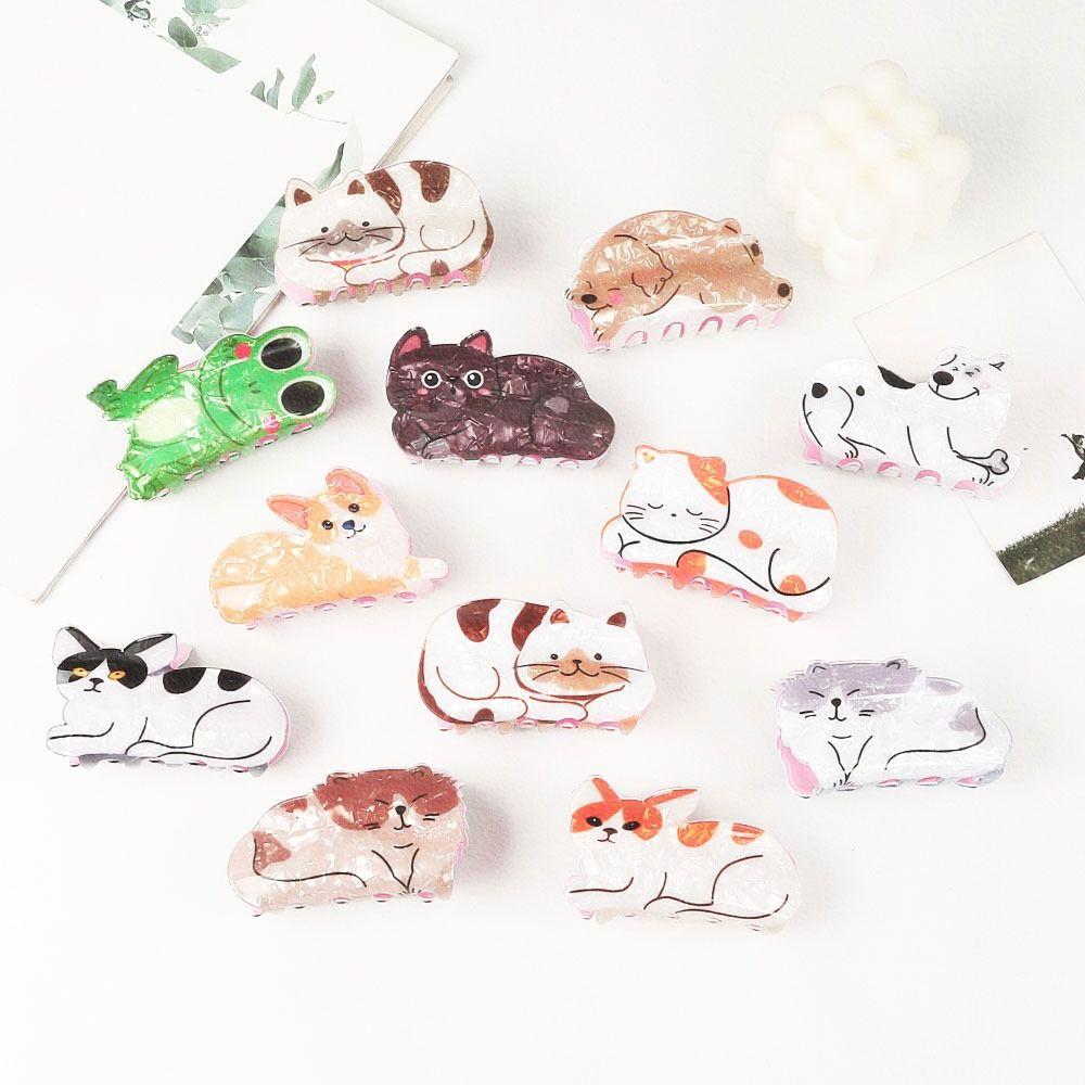 Dog Cat Hair Claw Cartoon Acrylic Animal Hair Clip Cute Animal Shark Clip  Party