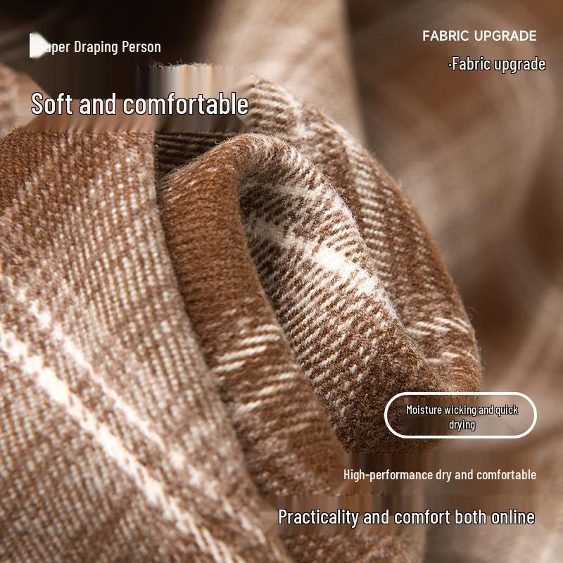 Fingercroxx Men's Flannel Plaid Shirt Jacket