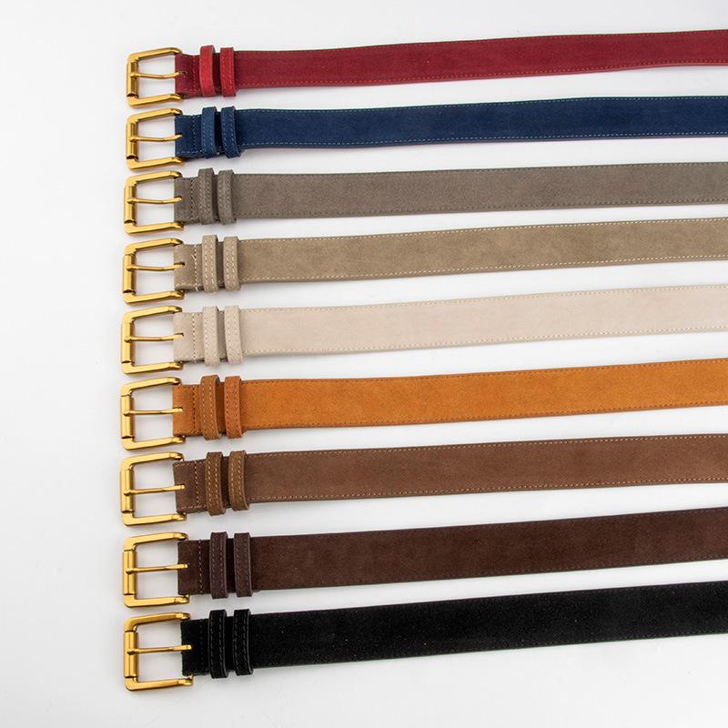 Универсальный матовый ремень для женской пряжки-гвоздика, высококлассный, декоративный кожаный ремень для женщин