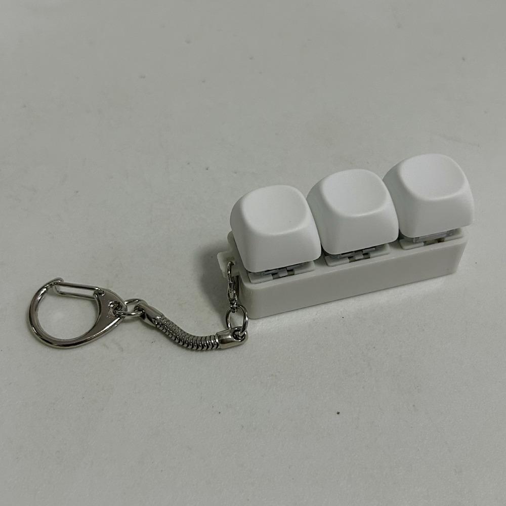 New DIY Keyboard Fidget Keychain Keycap Keys Button Finger Keyboard Cap 4/9Keys Relief Stress Clicker Toy Adult