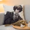 Cushion Cover  Linen  SkinFriendly Soft Decorative Case For Sofa Home Decor Cool OOsamu DDazai Anime Pillow cover
