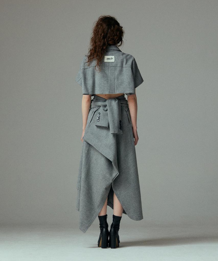 Meuameu Unbalance Tied Skirt