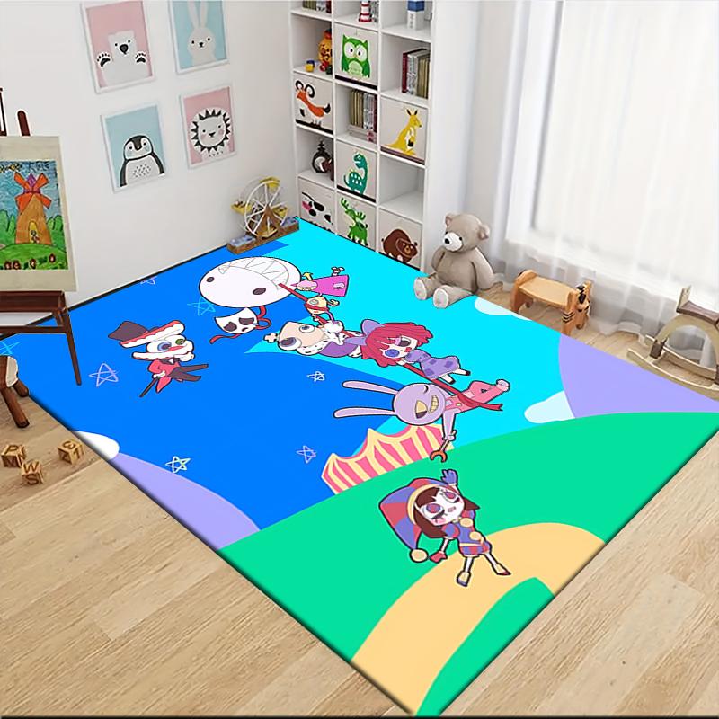 Circus Parade Sky Carpet Rug Soft Washable Antislip Home Living Room Sofa Mats Personalized Christmas Rug