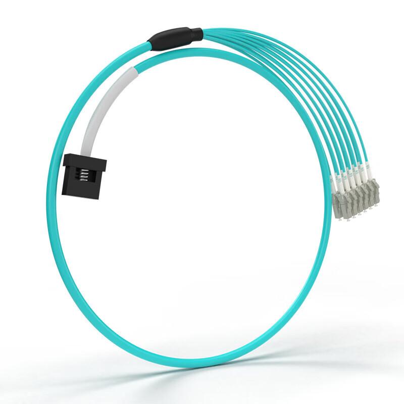 HAILE Telecom-Grade OM3 12-Core MT-LC Multimode Fiber Optic Patch Cord - 10 Gigabit