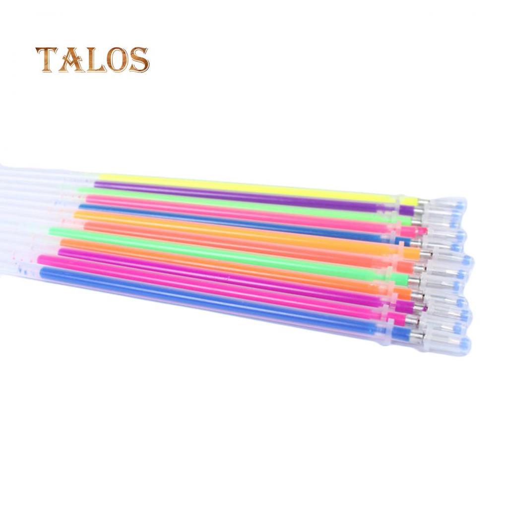 Talos 12/24/36/48 Flash Gel Pen Refills Colors Drawing Office Stationery Craft Marker