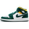 Air 1 Mid GS Sonics Kids Sneakers White Noble-Green Pollen 554725-371
