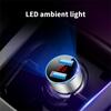 Dual Usb Car Charger Qc3.0 Fast Charge Lighter Smart Phone Usb Adapter Intelligent Ic Digital Display Car Charger