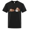 Cute Lazy Sloth Coffee Cartoons Printed T Shirt for Men Women Cotton Top Tee Shirts Casual Short Sleeve T-shirts Funny 80381