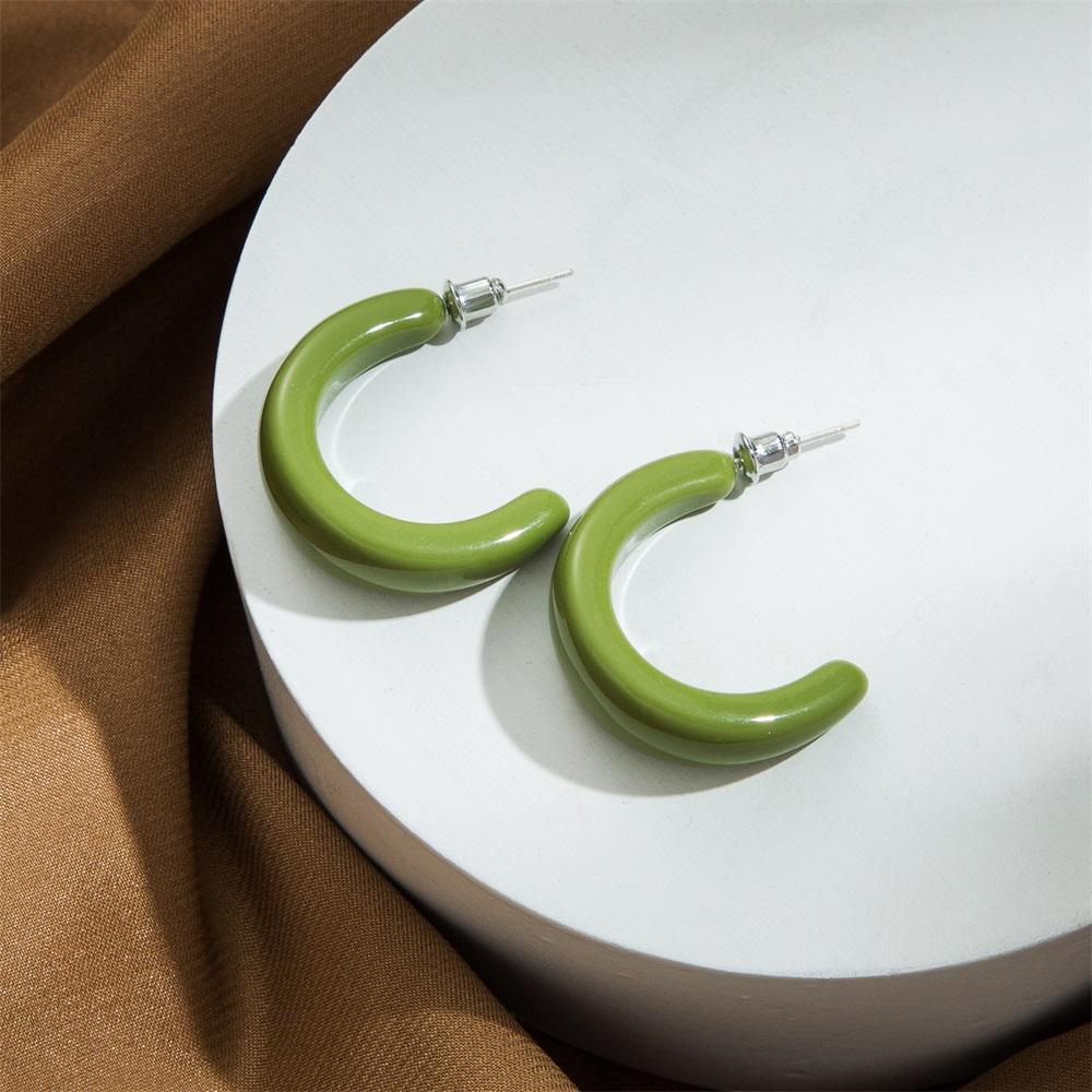 Модные винтажные акриловые серьги-кольца для женщин и девочек, модные круглые серьги из смолы, ювелирные изделия, эффектные аксессуары