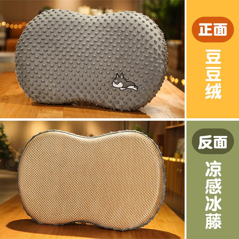 Мягкая подушка-дуду с бархатным животиком, подушка из пены с памятью для сна и декомпрессии, кровать, подушка для снятия стресса для взрослых, подушка для сна с поддержкой, кожаная оболочка