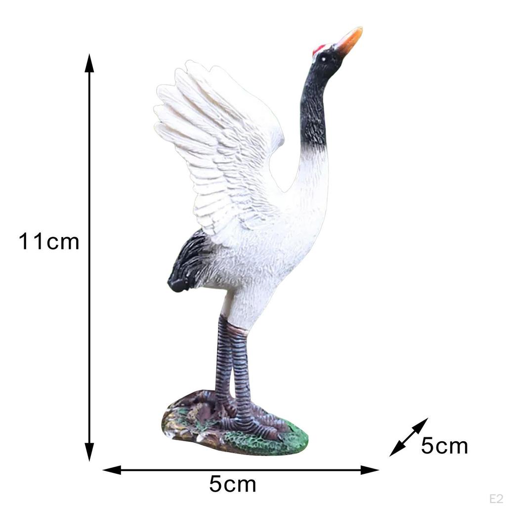 Садовая статуя, фигурка животного, журавль, скульптуры для двора, художественное ремесло, новинка, миниатюрные статуи птиц для